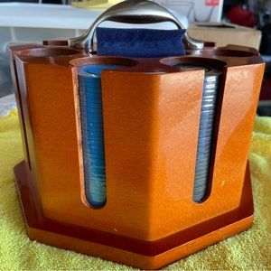 Vintage poker chip and card holder!!